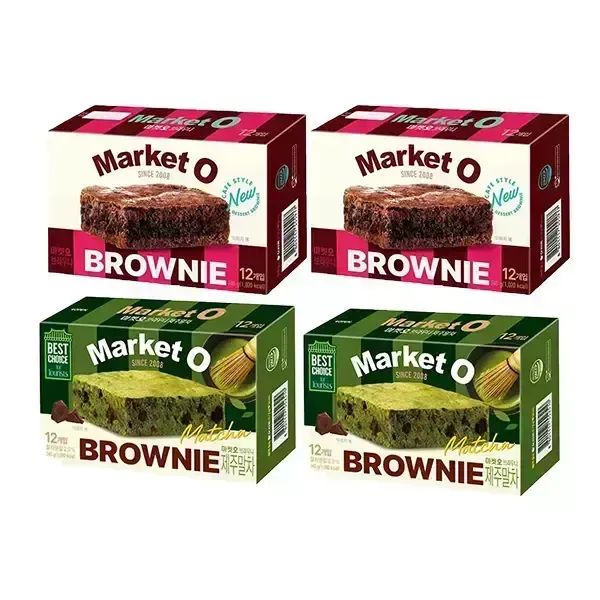 상품 이미지: 마켓오 리얼브라우니, 20g, 12입, 2개 +  브라우니 말차 12입,2개