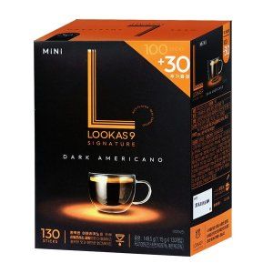 상품 이미지: 루카스나인 시그니처 다크 아메리카노 130T(100+30) x 1개  /  미니 커피 분말스틱
