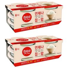 상품 이미지: 햇반 백미밥, 210g, 12개