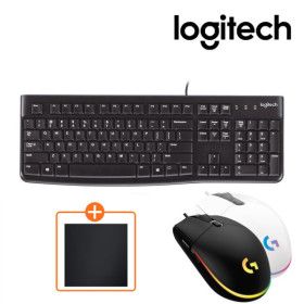상품 이미지: 로지텍 K120 NEW 유선 키보드+로지텍 G102 +마우스패드