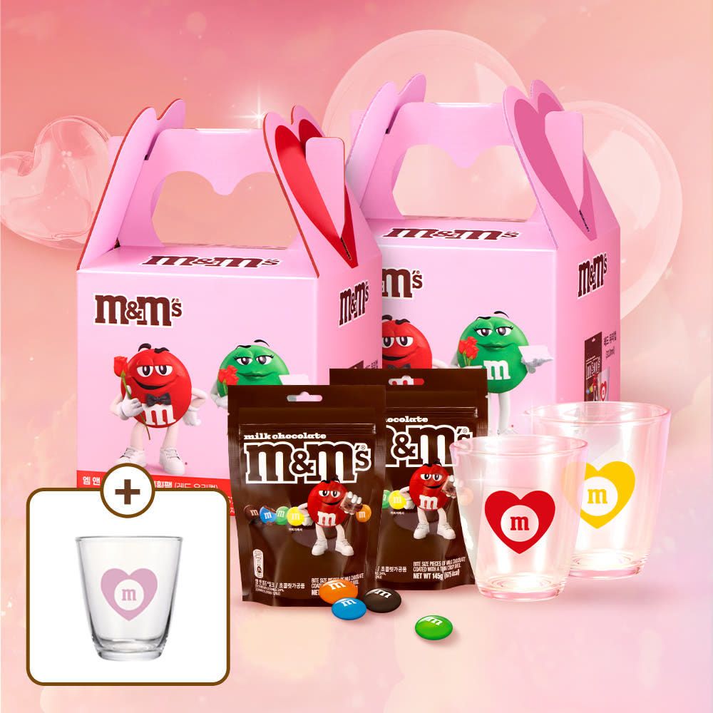 상품 이미지: [슈퍼적립 1+1세트] 엠앤엠즈  유리컵 기획팩(엠앤엠즈