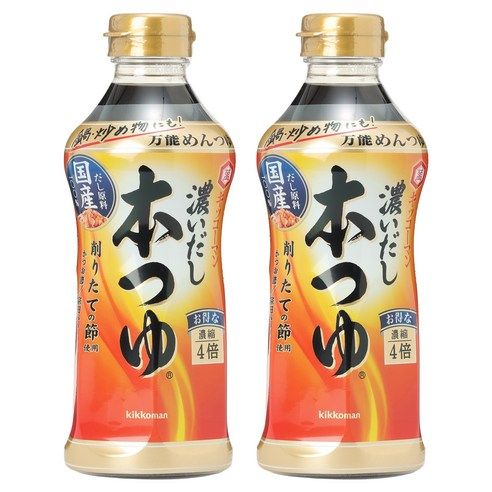 상품 이미지: 기꼬만 혼쯔유 가쓰오부시 육수 쯔유 일본 500ml x 2개