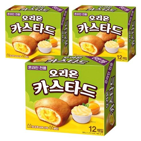상품 이미지: 오리온 카스타드 12개입, 288g, 3개