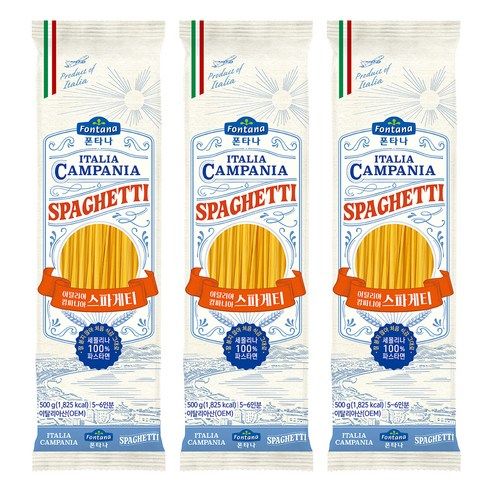 상품 이미지: 폰타나 이탈리아 캄파니아 스파게티, 500g, 3개