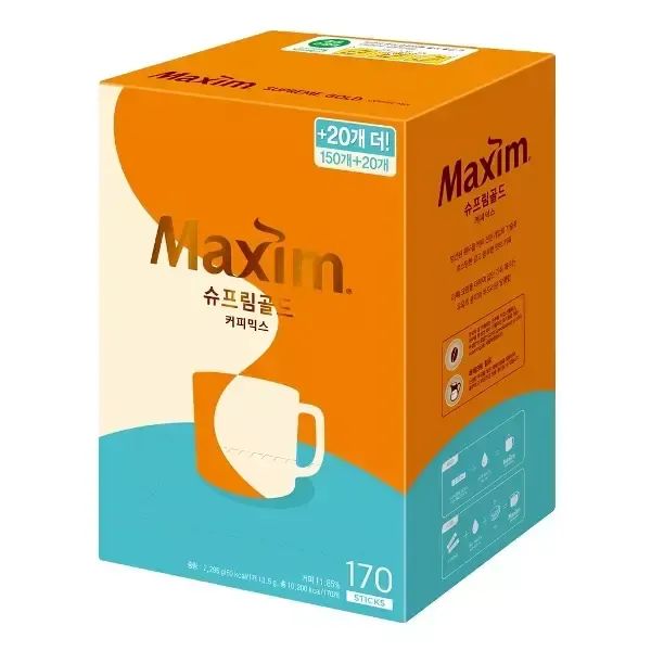 상품 이미지: 맥심 슈프림 골드 커피믹스 170개입