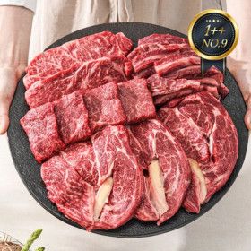 상품 이미지: (신선집중) 1++NO.9등급 한우 800g 구이세트  (등심+갈비살+눈꽃로스)