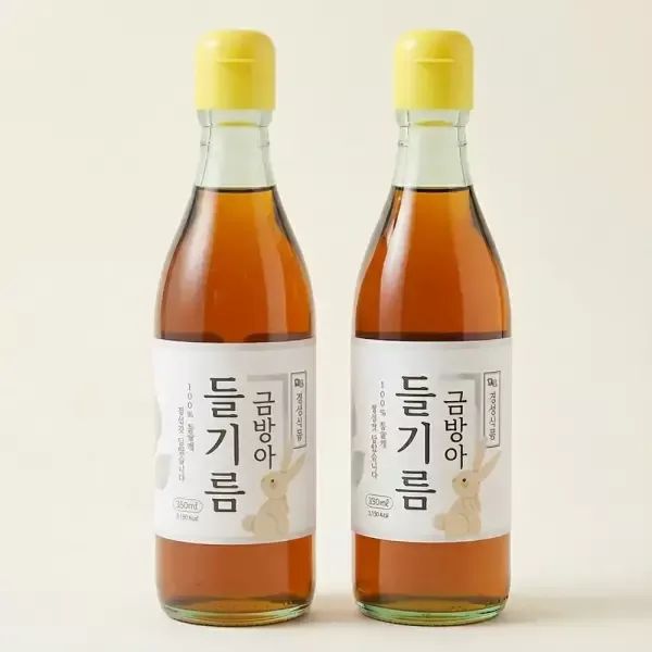 상품 이미지: 통들깨 100% 고소한 금방아 들기름 350ml+350ml