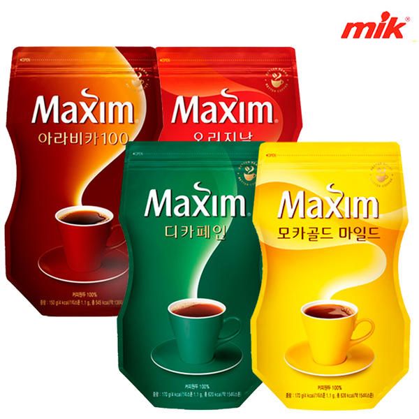 상품 이미지: 동서 맥심 리필커피8종(봉지커피)170g/모카골드/디카페인/아라비카/오리지날