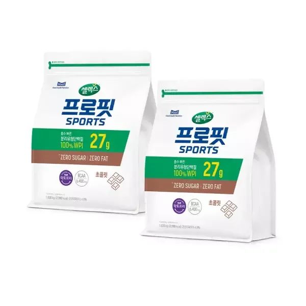 상품 이미지: 셀렉스 프로핏 스포츠 웨이프로틴 파우더 초콜릿, 1.035kg, 2개