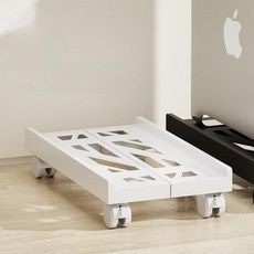 상품 이미지: 키미랭 이동식 폭조절 가능 PC컴퓨터 본체 받침대, 화이트, 1개