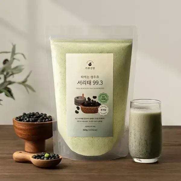 상품 이미지: 가루선생 타먹는 생두유 서리태 99.3 500g 국산 검은콩 콩물 두유