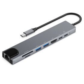 상품 이미지: 8포트 USB3.0 유선랜 멀티허브 DEX미러링 지원 허브