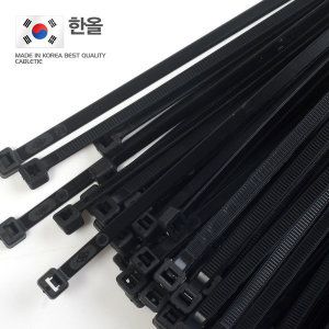 상품 이미지: 국산 케이블타이 SB-200 검정(1000개) 책상 가전 전선정리타이 배선고정작업 배관설비 전기공사