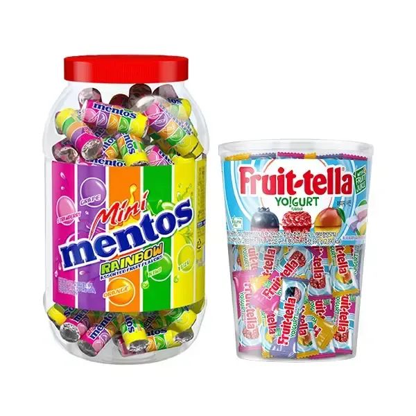 상품 이미지: 후르트텔라, 590g, 1개 + 멘토스 미니뉴레인보우, 100입, 1개