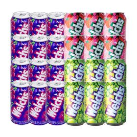 상품 이미지: 웰치스 소다 355ml (포도12+딸기6+청포도6) 총 24캔
