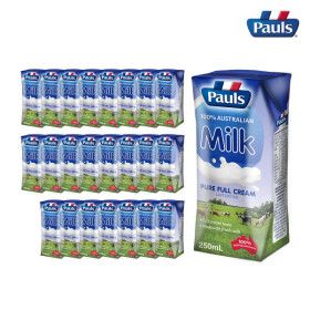 상품 이미지: 폴스 퓨어밀크 호주 수입 멸균우유 어린이우유 250ML 1박스(24팩) 빨대가 있어서 더욱 간편하게