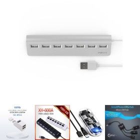 상품 이미지: 무전원 멀티 USB허브 7포트/USB멀티허브/USB멀티포트/USB멀티/USBHUB/USB연결/USB확장/노트북허브/HUB