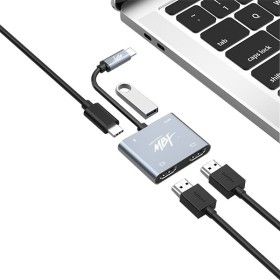 상품 이미지: 엠비에프 USB Type C to HDMI 듀얼 디스플레이 모니터 확장 컨버터 MBF-CDHD4K