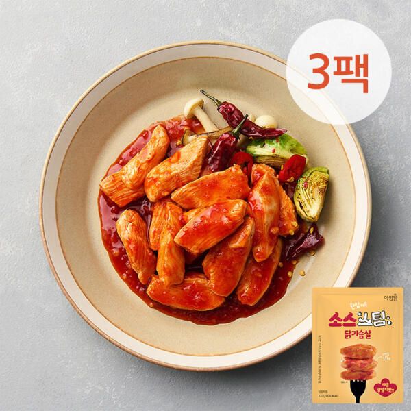 상품 이미지: [아임닭] 한입가득 소스스팀 닭가슴살 매콤양념치킨맛 100g 3팩