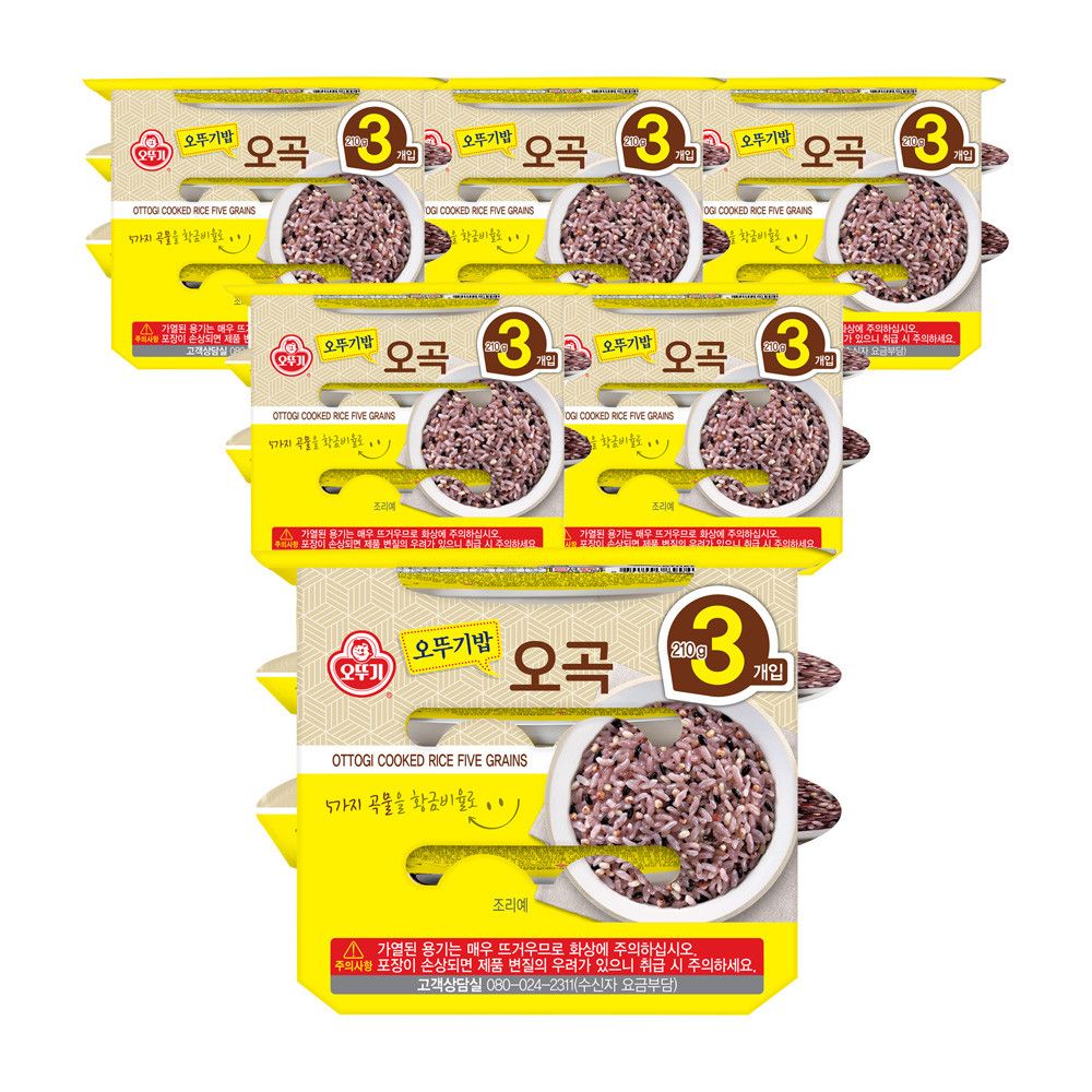 상품 이미지: [슈퍼적립] 오뚜기 맛있는 오뚜기밥 오곡 210g, 18개