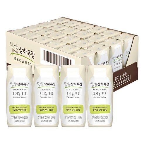 상품 이미지: 상하목장 유기농 우유, 125ml, 24개