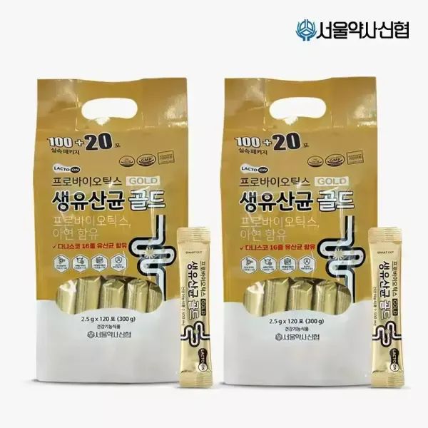 상품 이미지: [내일도착] 서울약사신협 프로바이오틱스 생유산균 골드 120포 2세트 (8개월분)