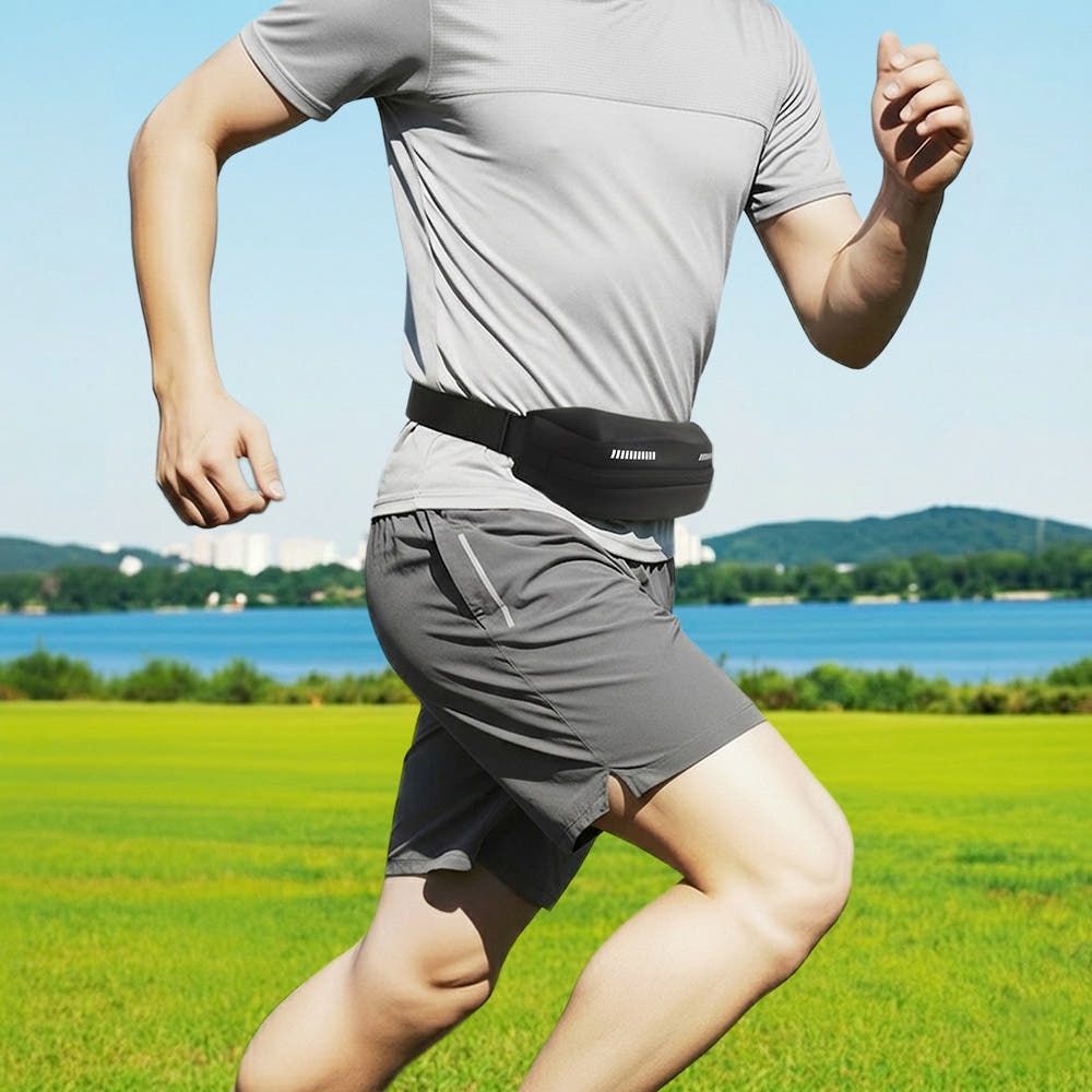 상품 이미지: 러닝벨트 런닝가방 허리밴드 마라톤 힙색 플립벨트 1+1