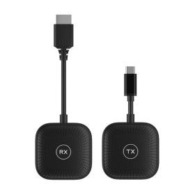 상품 이미지: 4K HDMI 휴대폰 노트북 프로젝터 무선 리피터 고화질 미러링 송수신기 HDMI + Type-C 포트 / 50M