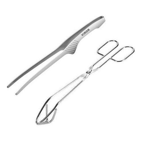 상품 이미지: 비로르 304 스텐 핀셋 주방 집게 + 삼각 가위 고기 요리 집게