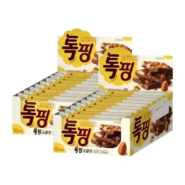 상품 이미지: 오리온 톡핑 아몬드 그래놀라 43g, 10입, 2개
