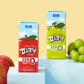 상품 이미지: 피크닉 청포도 제로 200ml 24개 + 피크닉 사과 제로 200ml 24개