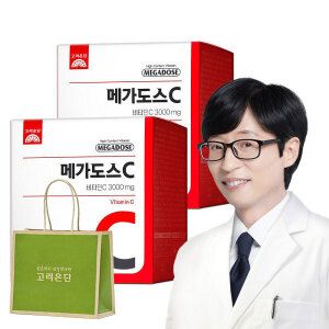 상품 이미지: 메가도스C 3000 고함량 비타민C 100포 X 2개 +쇼핑백 증정