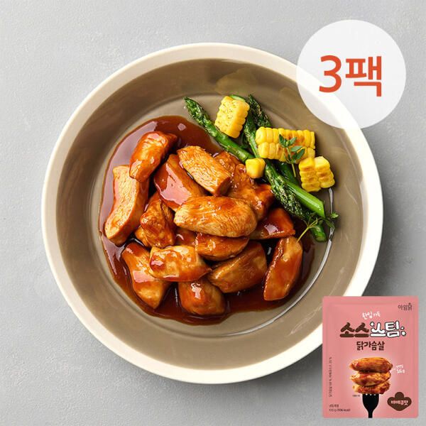 상품 이미지: [아임닭] 한입가득 소스스팀 닭가슴살 바베큐맛 100g 3팩
