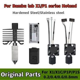 상품 이미지: Bambu Lab X1 X1C P1P P1S 하드 스틸 노즐 용 기존 핫 엔드 Bambu lab 냉각 팬용 대나무 Bambulabs 콤보 서