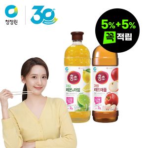 상품 이미지: (5% + 5% 적립)홍초 저당 기능성 레몬라임 1.5L + 레드애플 1.5L