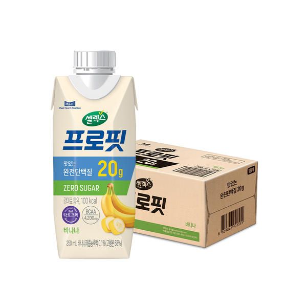 상품 이미지: 셀렉스 프로핏 드링크 바나나 250ml, 18입, 1개