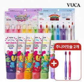 상품 이미지: VU.CA 비건 고불소 저불소 어린이 치약 칫솔 모음 뷰카 (+칫솔증정)