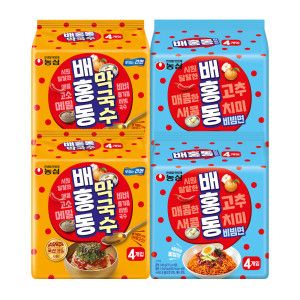 상품 이미지: 농심 배홍동막국수 8개 + 비빔면 8개