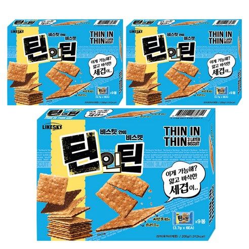 상품 이미지: 틴인틴 비스켓, 200g, 3개