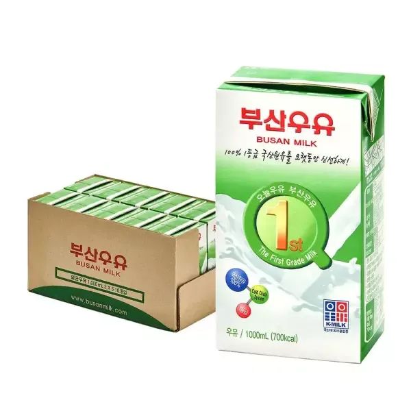 상품 이미지: [내일도착]부산우유 멸균우유 흰우유 1,000ml x 10개