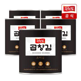 상품 이미지: (신선집중) 광천김  광천데이할인 프리미엄 곱창 캔김 30g x 5캔 / 최신제조 햇김 1캔당 54매입 / 최신제조