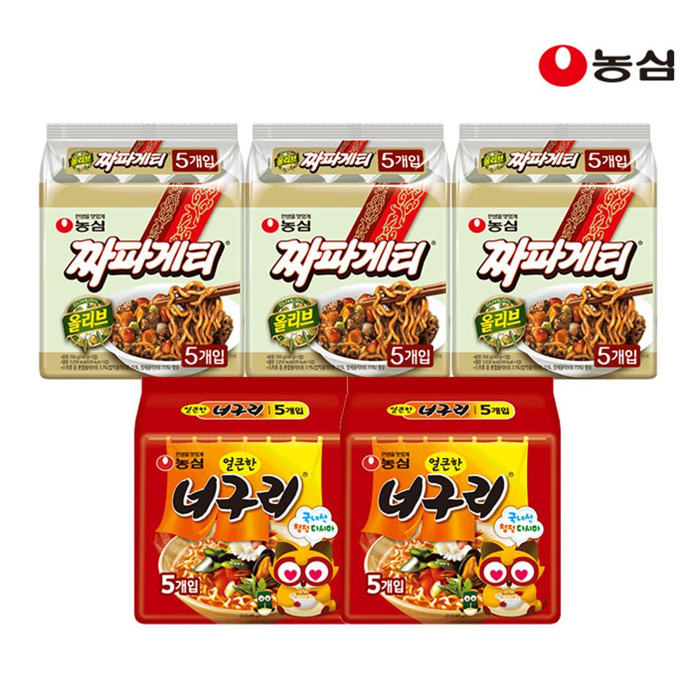 상품 이미지: 농심 짜파게티 15입+얼큰한 너구리 10입