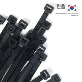 상품 이미지: 국산 케이블타이 SB-370 검정(300개) 책상 가전 전선정리타이 배선고정작업 배관설비 전기공사