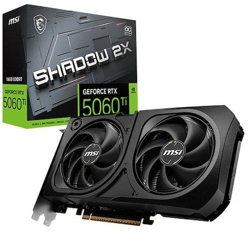 상품 이미지: MSI 지포스 RTX 5060 Ti 쉐도우 2X OC 플러스 D7 16GB