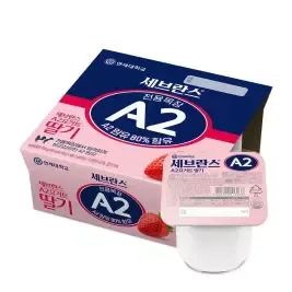 상품 이미지: [최종 11,900원] 연세 A2 요거트 딸기 80g x 24개 (소비기한 : 5월 15일)