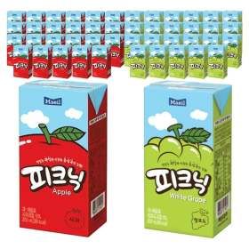 상품 이미지: 매일 피크닉 사과 200mlx24팩 + 청포도 200mlx24팩