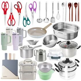 상품 이미지: 1+1 퀸센스 주방가위 수저세트 조리도구 후라이팬 냄비 외 주방용품 모음전