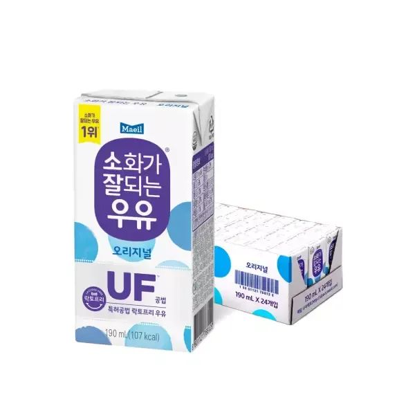 상품 이미지: 소화가잘되는우유 오리지널 190ml, 24개