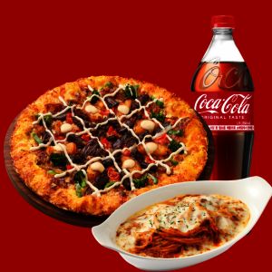 상품 이미지: (피자헛) 화이트 트러플 스테이크 뇨끼 체다골드 엣지 L+리치치즈파스타+콜라 1.25L