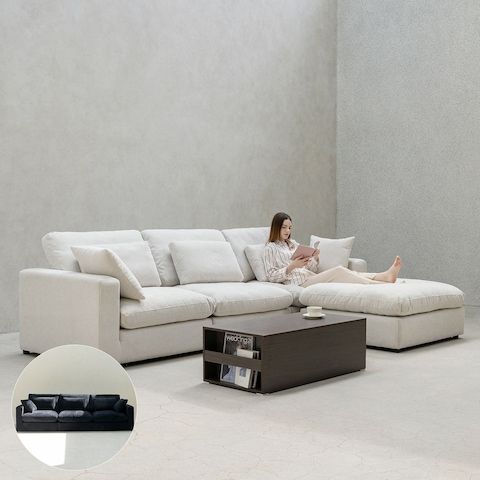 상품 이미지: [오늘의집 단독][단하루 44.9만원] 포레스트 4인 기능성 워셔블 패브릭 구스 모듈소파